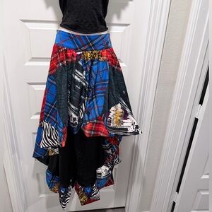Stylish Plaid Asymmetrical Skirt